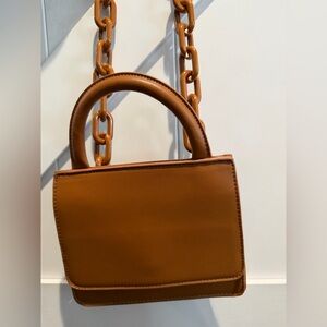 Tan Chain Strap Handbag